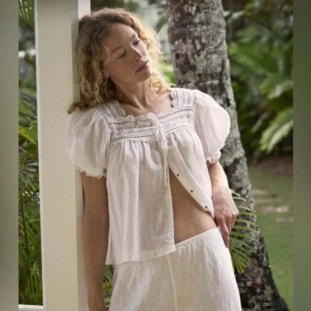 Doen Anneth Top Salt Size Medium Blouse